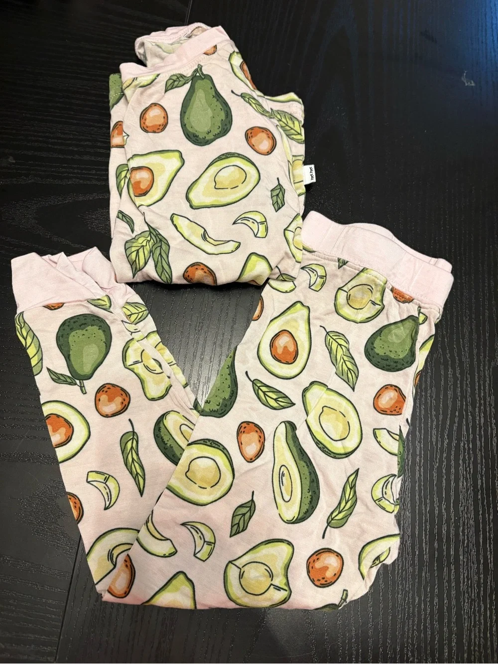 Kids Avocado Print Leggings - Pink
